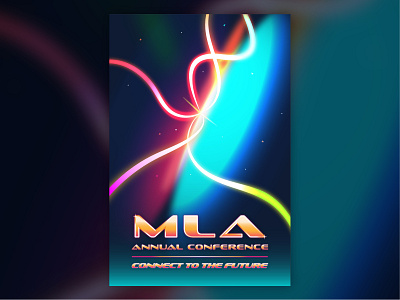 MLA 2021 Annual Conference Concepts #3 abstract arcs branding design event ghostbusters illustration illustrator sci fi vaporwave