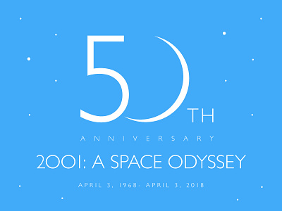 2001: A Space Odyssey 50th Anniversary Adjusted 2001: a space odyssey 50th anniversary arthur c. clarke birthday gill sans hidden image logo sci fi science fiction space stanley kubrick