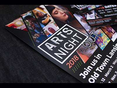 Arts Night Out 2018 2018 angles event geometric photography postcard poster