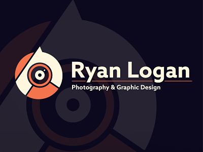 Personal Branding angles azo branding circle design geometric illustration illustrator lens logo look mine minimal orange personal photography round