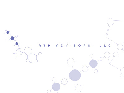ATP Advisors Logo White all round gothic blue branding business chemical chemistry clean compound logo minimal minimalism minimalist minimalist design minimalist logo modern science simple white