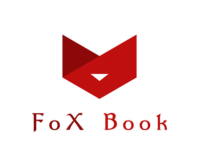 Foxbook logo design, Minimalist logo design fox logo fox logo idea graphic design iconic logo logo logo design minimalist logo mordern logo red color logo simple logo