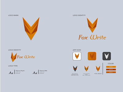 Fox logo design, minimalist logo, brand identity design