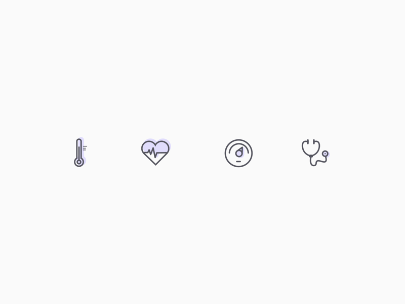 Vital Signs Icon Set By Rose Xi On Dribbble