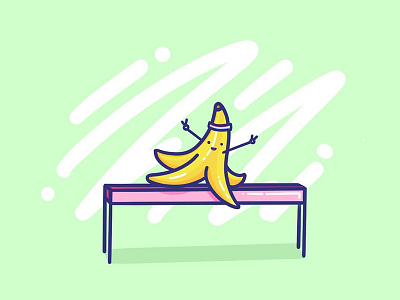 split decision banana doodle graphic design illustration olympics