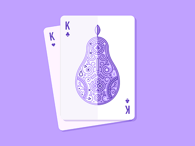 Pear of Kings cards illustration king pear poker purple