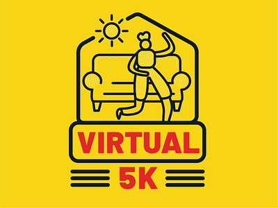 Virtual 5K 5k coronavirus exercise fitness indoors monoline quarantinelife running stayhome yoga