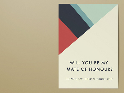 Geometric wedding proposal card