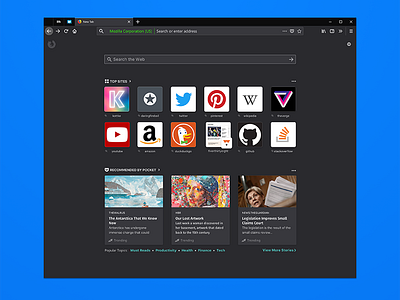 Firefox New Tab Dark Theme desktop firefox theme themes