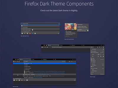 Firefox – Dark Theme Components dark theme firefox interface themes ui