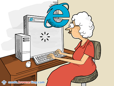 Grandma browserling comic computer grandma grandmom grandmother ie internet explorer joke old