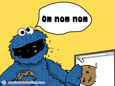 Cookie Monster browser browser cookies browserling comic cookie cookie monster cookies joke om nom nom tasty