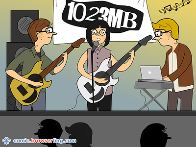 There's a band called 1023MB... 1023mb 1024mb 1gb band browserling comic gig gigabyte joke music