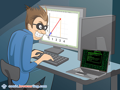 Hackers attack vector browserling comic hacker hackers joke math security vector