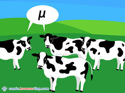 What do Greek cows say?... alphabet browserling comic cow cows greek joke moo mu science