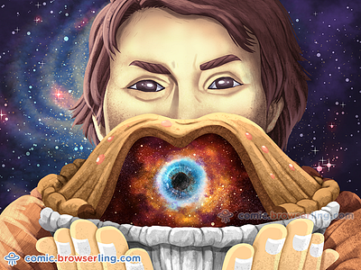 Carl Sagan's Apple Pie apple pie browserling carl sagan comic cosmos joke milky way pie science universe