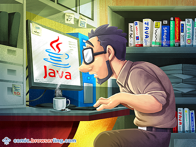 Java Developer Joke browserling c comic glasses java java developer joke programming see sharp vision