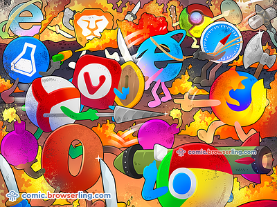 Browser Wars beaker browser brave browser browserling chrome firefox internet explorer opera safari vivaldi browser yandex browser