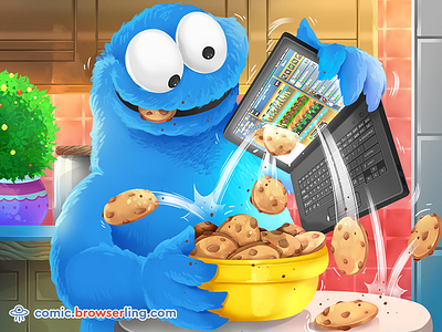 Cookie Monster Discovers Cookie Clicker browser browserling browsers comic cookie cookie clicker cookie monster cookies game joke
