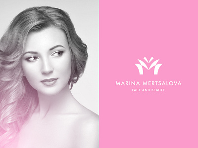 Marina Mertsalova beauty brand care cosmetic face health logo logotype salon skin skincare woman