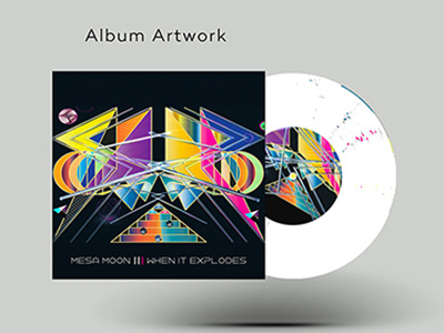 Mesa Moon Record | Album Art 3d album art album artwork bright bright colors closure speed print psychedelic psychedelic album art records vinyl vinyl record
