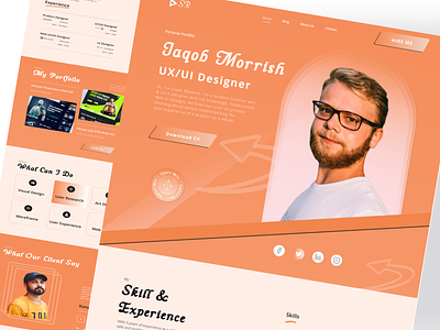 Personal Portfolio Web Landing Page agency app branding catalogue clean homepage landingpage minimal page personal personal portfolio personal portfolio landing page portfolio portfolio landing page portfolio templete portfolio website ui uiux ux webdesign