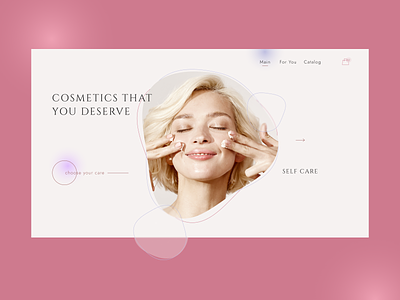 Online cosmetics store LUNDENILONA beauty cosmetics design online shop store ui ux web