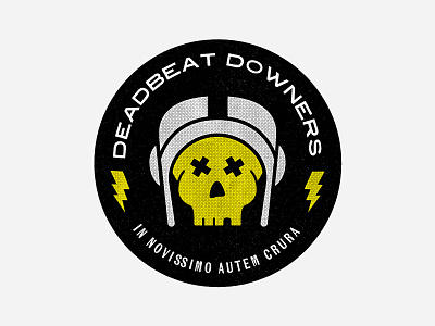 Deadbeat Downers fantasy football football logo skull sports