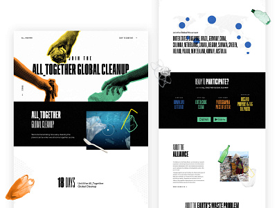 Alliance to End Plastic Waste – All_Together Global Cleanup branding campaign campaign design design global global warming illustration interaction interactive litter littering parallax variable variable font web web design website