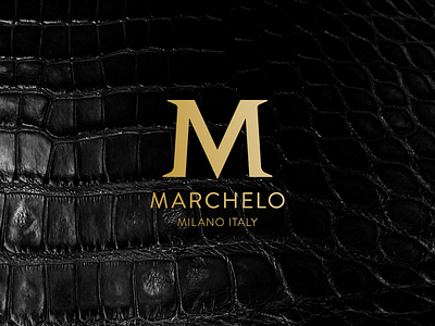 Marchelo Milano Italy branding croc gold italy leather logo milano