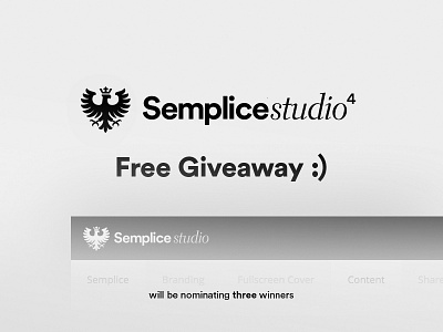 Semplice Studio 4 - Free Giveaway giveaway porfolio semplice