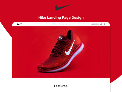 Nike Landing Page Redesign design figma landing page landing page redesign nike photoshop ui uiux ux web design web redesign website redesign