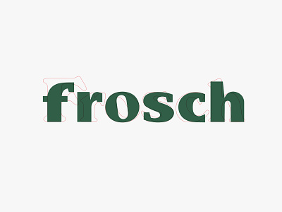 Frosch Logo, the Old and the New branding logo minimal rebrand typographic