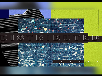 Distributed Ledger abstract deign art direction design geometric macro trends postmodernism retro design