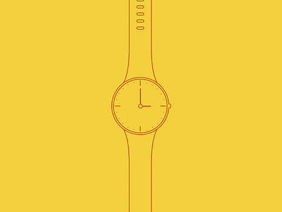 Watch flat icon outlined watch