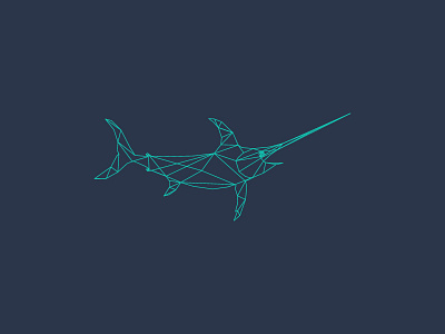 Swordfish illustration lines swordfish