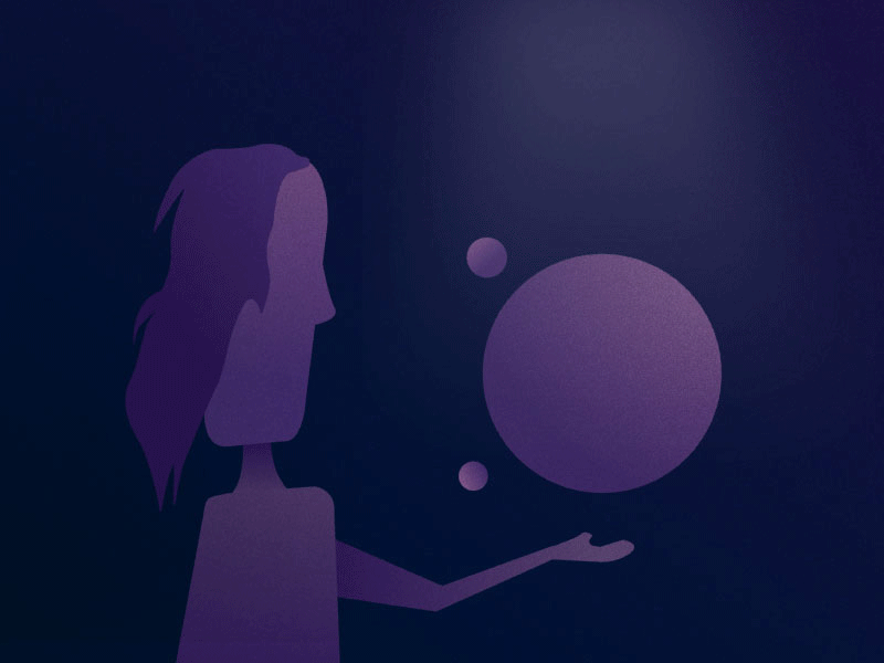 Own Inner Universe after effects animation illustration orbit purple universe