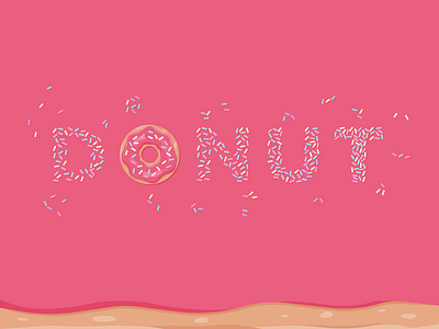 Donut donut pink sprinkles sweet typo