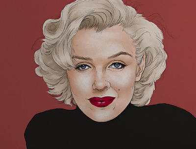 Marilyn design famous graphic design illustration ink photoshop portrait