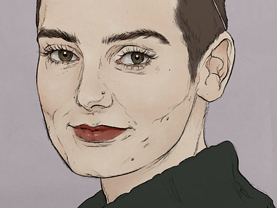 Sinead O'Connor design famous graphic design illustration ink photoshop portrait