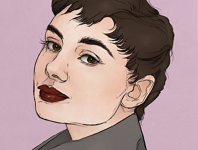 Audrey Hepburn design famous graphic design illustration ink photoshop portrait