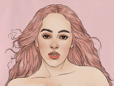 Doja Cat design famous graphic design illustration ink photoshop portrait