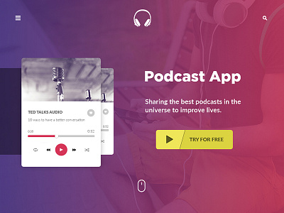 Podcast App - Landing Page