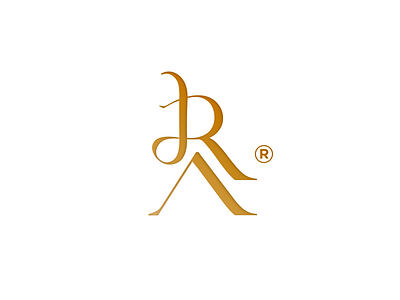 R&A gold identity logo logotype monogram serif sign
