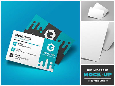 Free Floating Business Card Mockup (Scene 2) business card business card mockup floating freebie mockup psd smart object