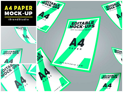 Floating A4 Paper Mockup (Scene 3) a4 floating flyer mockup free freebie mock up mockup paper poster mockup psd smart object