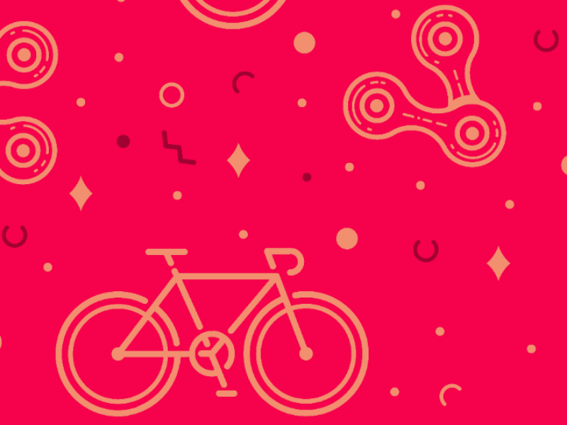 Chain & Bike Pinky Pattern vector pattern chain city bike bicycle fixie fixedgear bike pinky