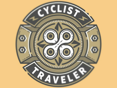 Cyclist Traveler chain cyclist illustration society6 traveler vector