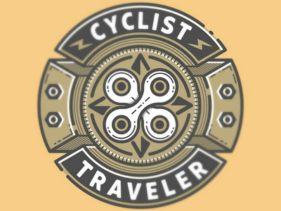 Cyclist Traveler chain cyclist illustration society6 traveler vector