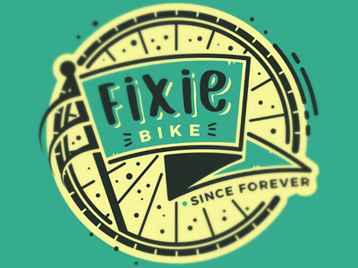 Fixie Bike bike fixie illustration society6 tire vector